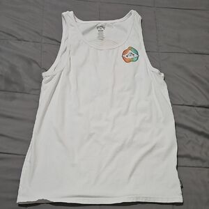 Billabong White Tank with Multicolor Logo